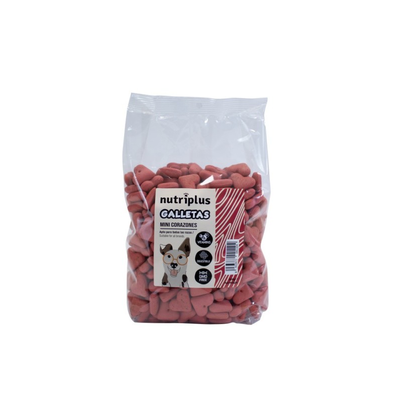 NUTRIPLUS GALLETA ANIMALES CORAZONES ROJO
