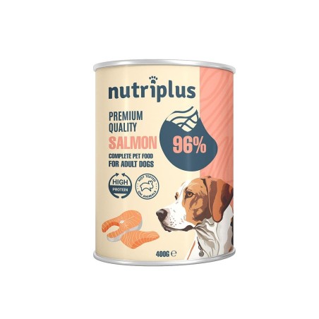 COMIDA HUMEDA SALMON NUTRIPLUS PERROS 400 GR