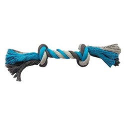DUVO CUERDA ALGODON HUESO AZUL 35CM