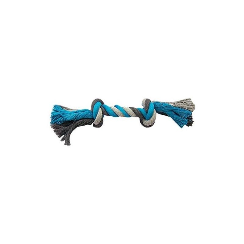 DUVO CUERDA ALGODON HUESO AZUL 35CM