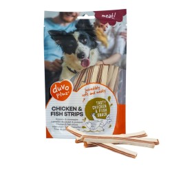 DUVO MEAT Tiras de Pescado y Pollo 80g | Snack Natural