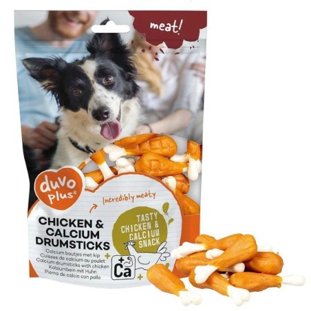Duvo Meat Muslos de Pollo y Calcio 180 g | Snack Nutritivo para Perros