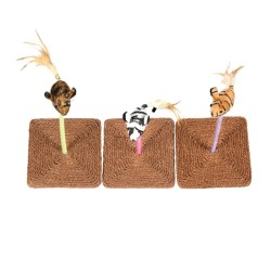 Juguete para Gato con Pedestal y Ratón | 25x16x16 cm de Diversión