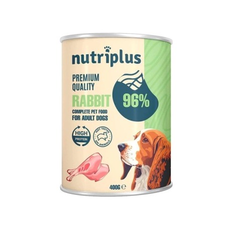 Nutriplus Comida Húmeda para Perros de Conejo 400 g | Alta Nutrición