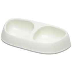 Comedero Doble Sensibowl Blanco para Gato | 2 x 200 ml Elegancia y Funcionalidad