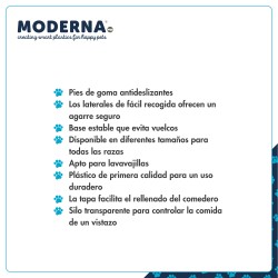 Comedero con Botella 1.5 L Marino para mascotas, práctico y duradero