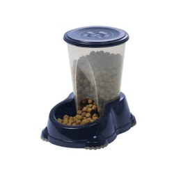 Comedero con Botella 1.5 L Marino para mascotas, práctico y duradero