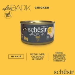 Schesir After Dark Paté Pollo 80g para Gatos | Natural